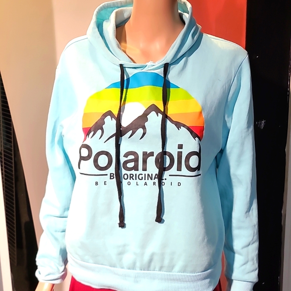 Polaroid Jackets & Blazers - Polaroid Aqua Hoodie